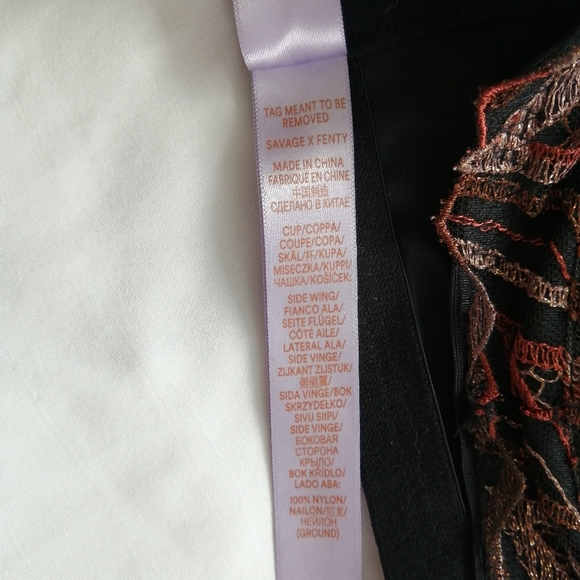 Savage X Fenty Plus Size Shining Star Unlined Demi Bra Metallic Lace Mesh 44D - Picture 9 of 16